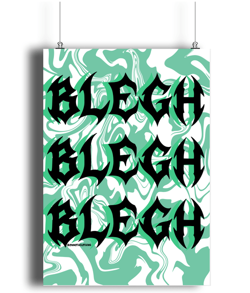 BLEGH Green A4 Print